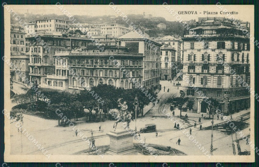 Genova Città Piazza Corvetto cartolina WX3465 – fronte