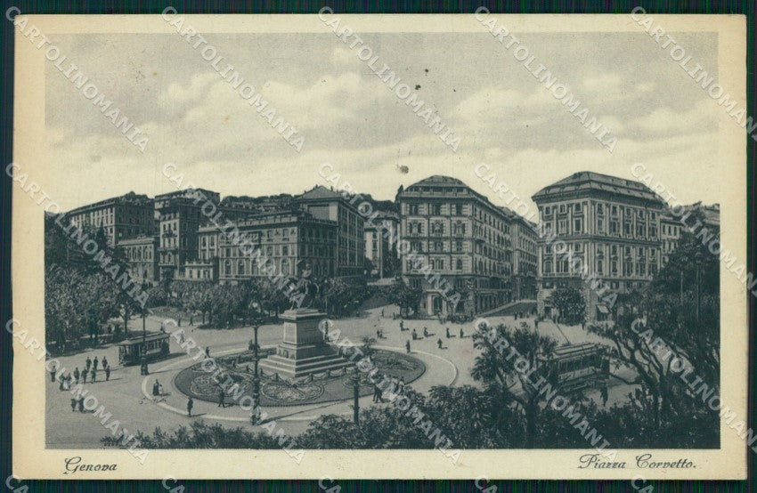 Genova Città Piazza Corvetto cartolina WX3467 – fronte
