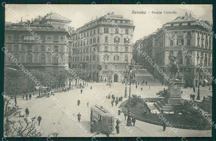 Genova Città Piazza Corvetto cartolina WX3469 – fronte