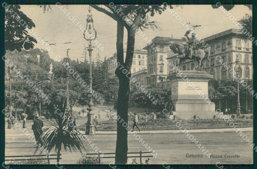 Genova Città Piazza Corvetto cartolina WX3471 – fronte