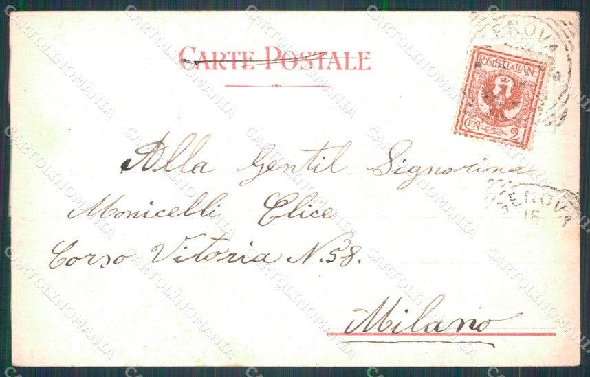 Genova Città Piazza Corvetto cartolina WX3473 – retro