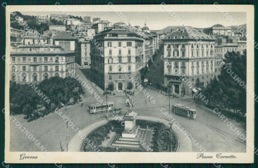 Genova Città Piazza Corvetto cartolina WX3476 – fronte