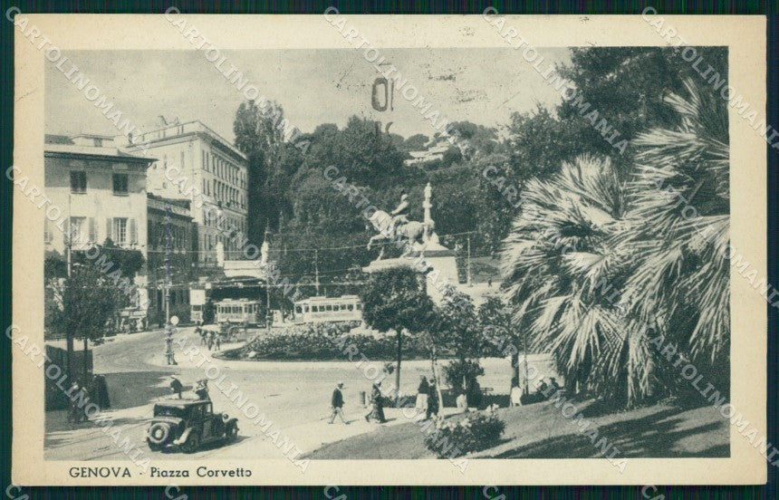 Genova Città Piazza Corvetto cartolina WX3477 – fronte