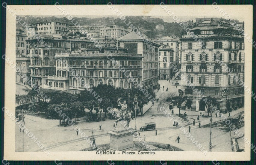 Genova Città Piazza Corvetto cartolina WX3479 – fronte