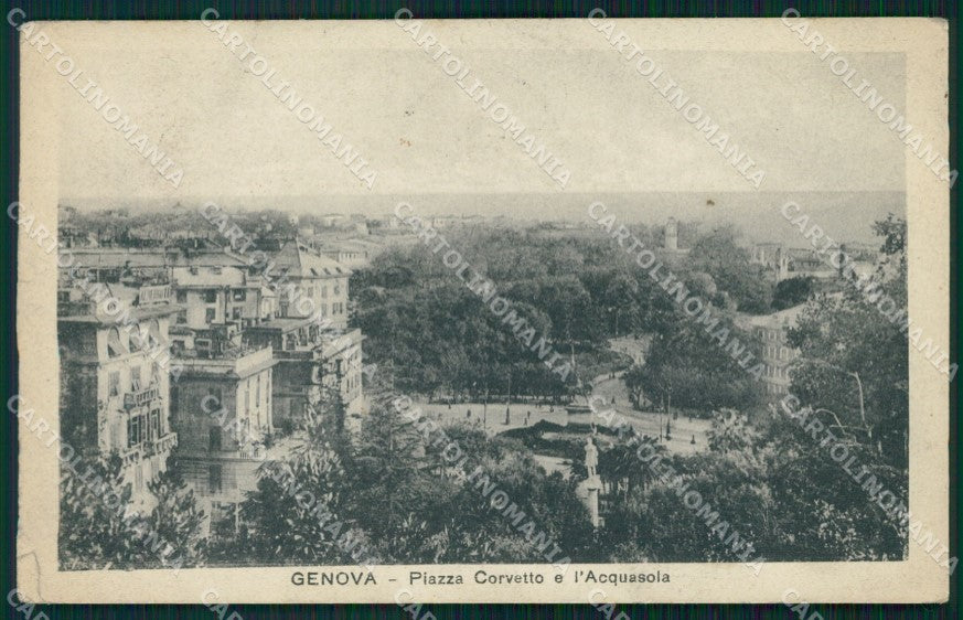 Genova Città Piazza Corvetto STRAPPINI PIEGHINA cartolina WX3482 – fronte