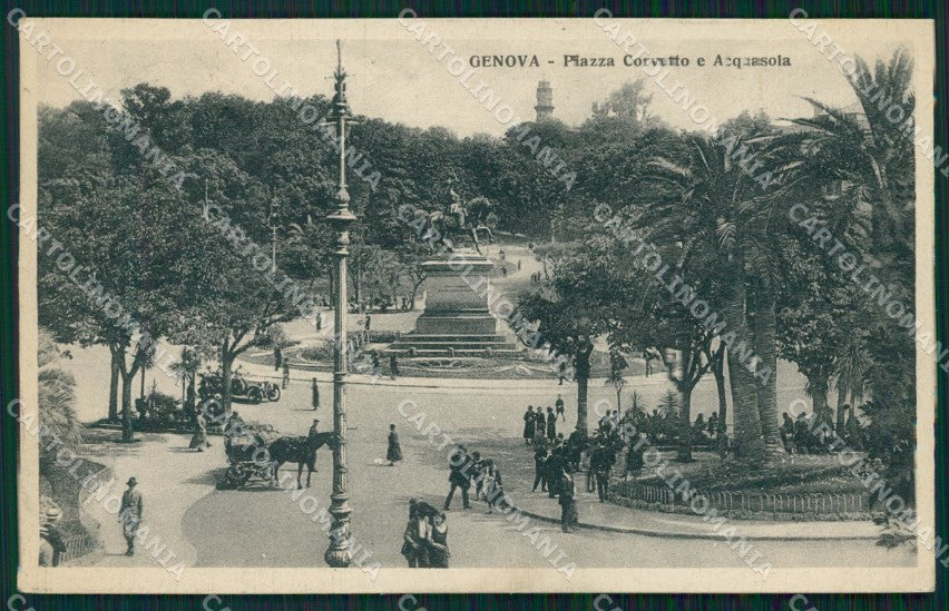 Genova Città Piazza Corvetto cartolina WX3483 – fronte