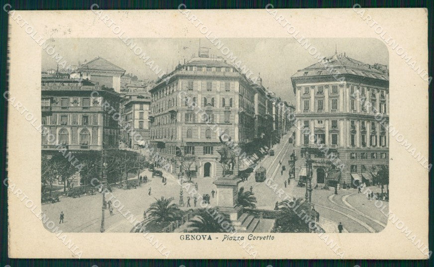 Genova Città Piazza Corvetto cartolina WX3485 – fronte