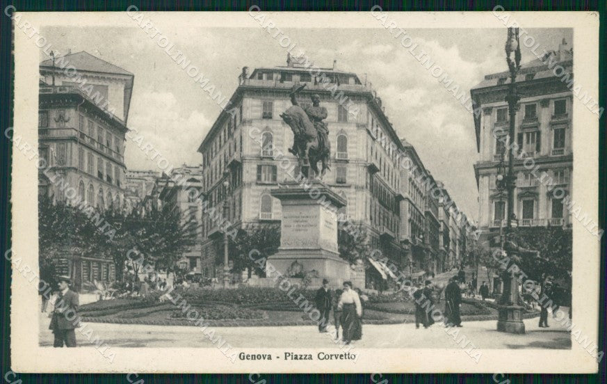 Genova Città Piazza Corvetto cartolina WX3487 – fronte