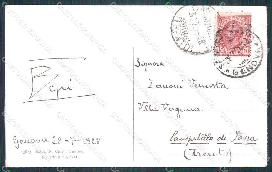 Genova Città Piazza Corvetto cartolina WX3487 – retro