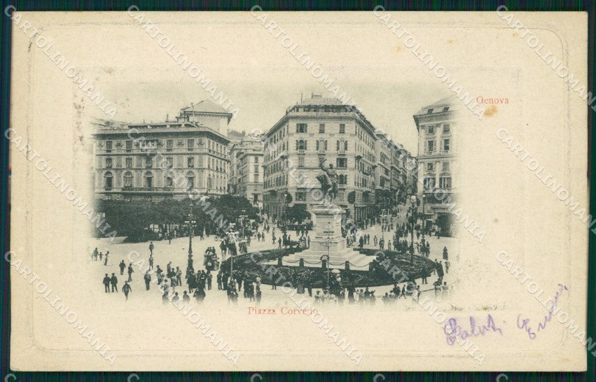 Genova Città Piazza Corvetto cartolina WX3488 – fronte
