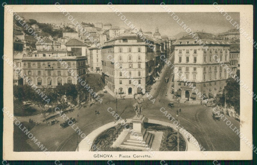 Genova Città Piazza Corvetto cartolina WX3490 – fronte