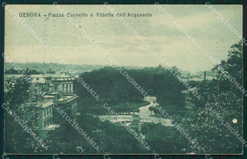 Genova Città Piazza Corvetto cartolina WX3497 – fronte