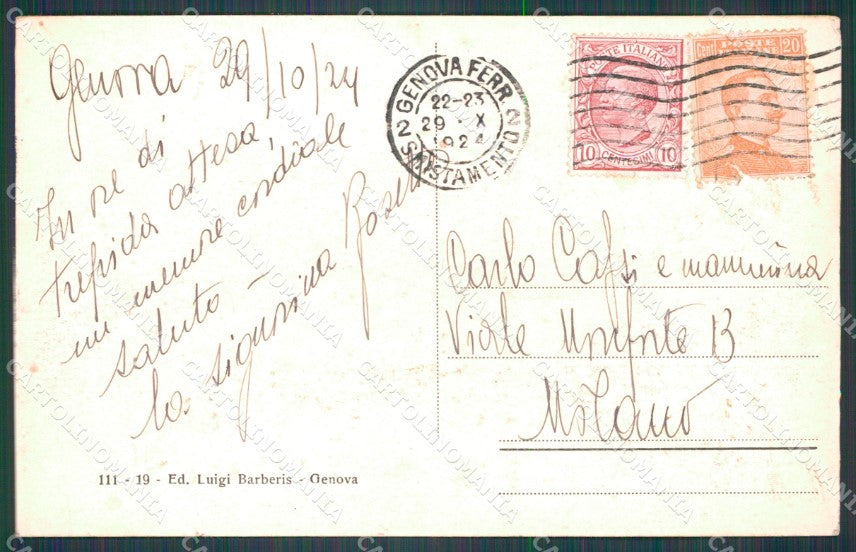 Genova Città Piazza Corvetto cartolina WX3497 – retro