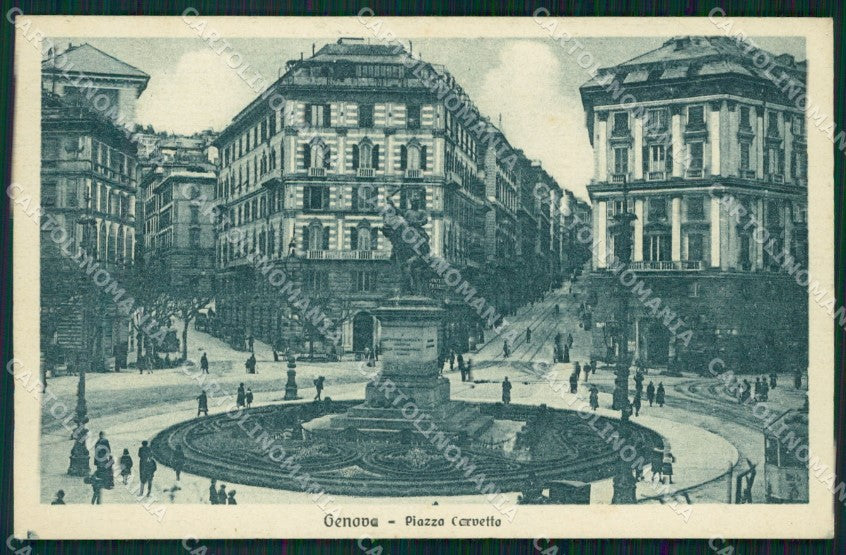 Genova Città Piazza Corvetto cartolina WX3501 – fronte