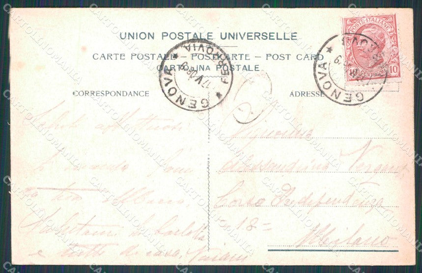 Genova Città Piazza Corvetto cartolina WX3507 – retro