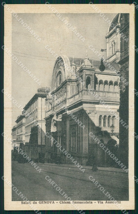 Genova Città Chiesa Immacolata Via Assarotti cartolina WX3510 – fronte