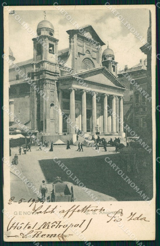 Genova Città Chiesa Santissima Annunziata cartolina WX3511 – fronte