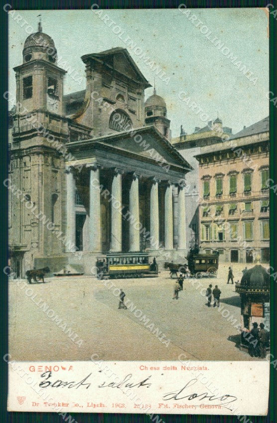 Genova Città Chiesa della Nunziata cartolina WX3512 – fronte