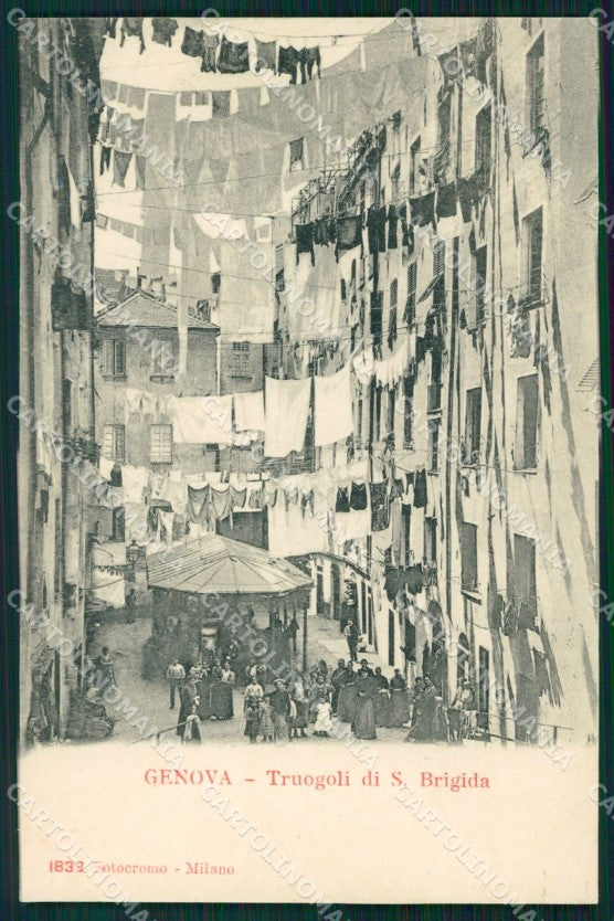Genova Città Truogoli Santa Brigida cartolina WX3515 – fronte