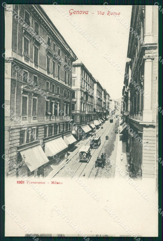 Genova Città Via Roma Tram cartolina WX3516 – fronte