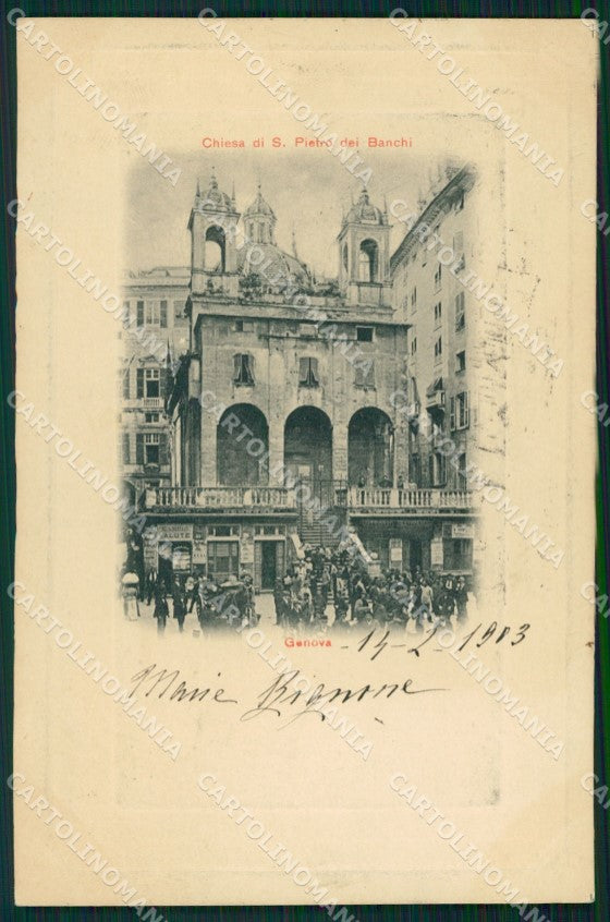 Genova Città Chiesa San Pietro in Banchi cartolina WX3524 – fronte