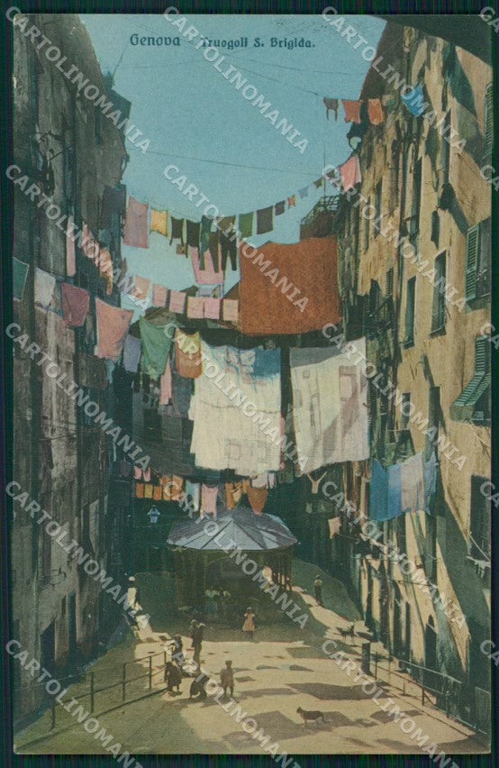 Genova Città Truogoli Santa Brigida cartolina WX3528 – fronte