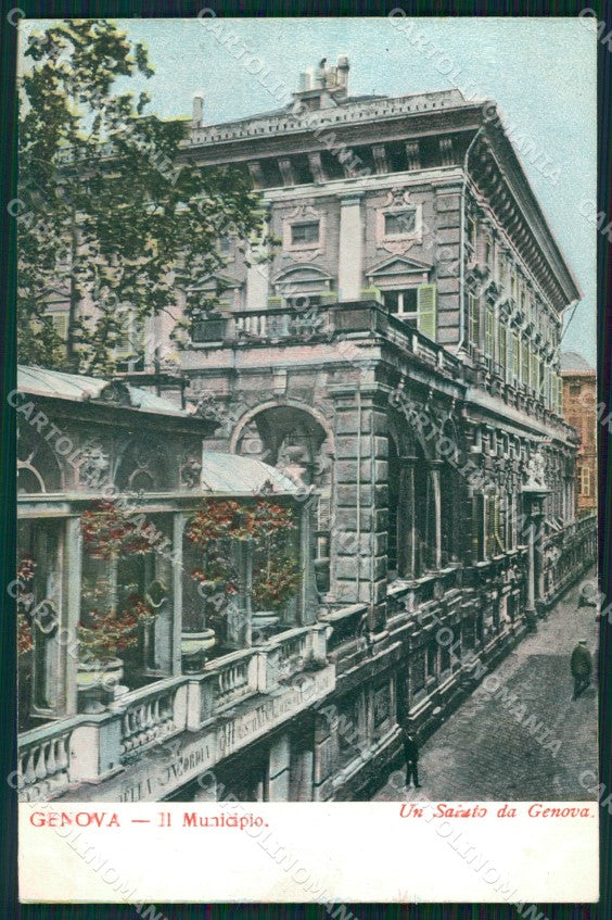 Genova Città Municipio cartolina WX3531 – fronte