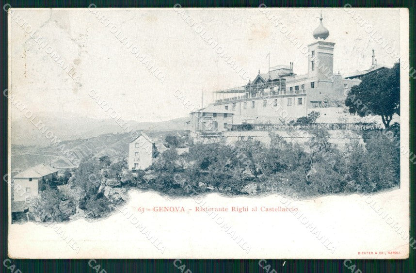 Genova Città Ristorante Righi Castellacio cartolina WX3548 – fronte