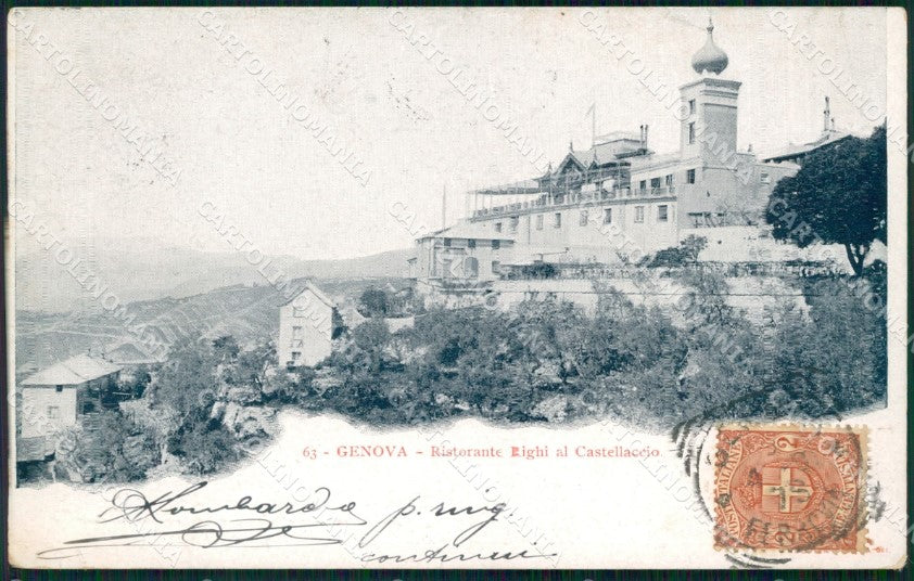 Genova Città Ristorante Righi Castellacio cartolina WX3549 – fronte