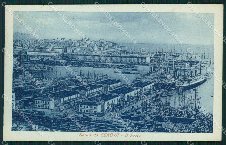 Genova Città Porto cartolina WX3568 – fronte