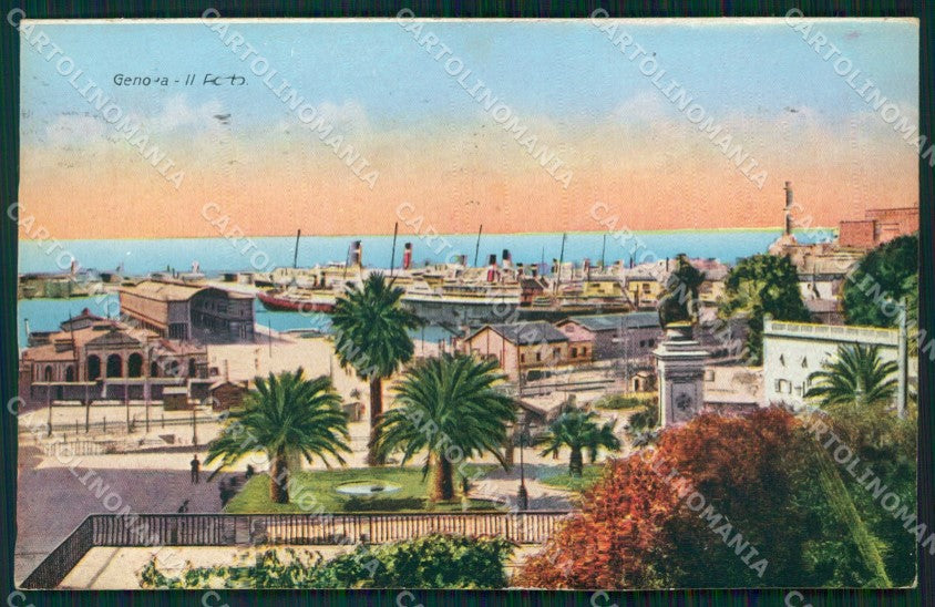 Genova Città Porto cartolina WX3572 – fronte