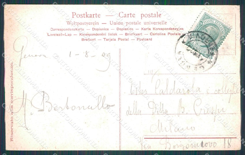 Genova Città Porto cartolina WX3573 – retro
