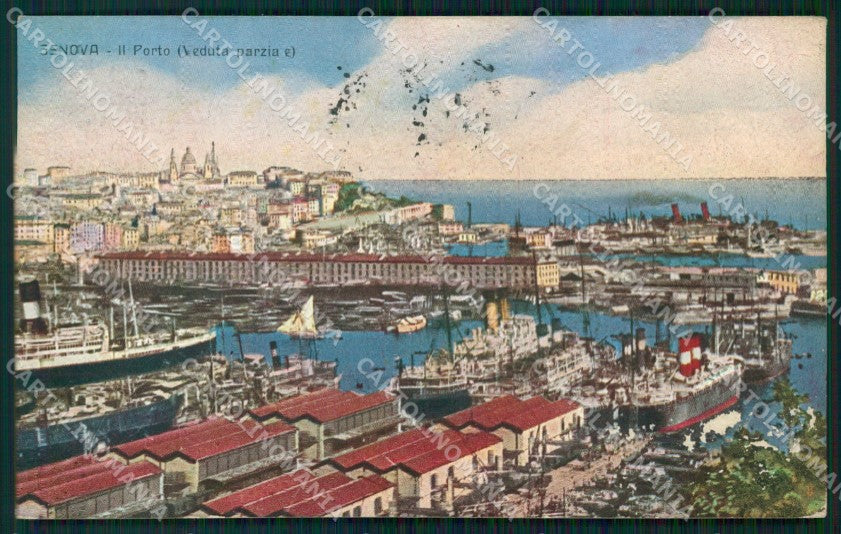 Genova Città Porto ABRASA cartolina WX3577 – fronte
