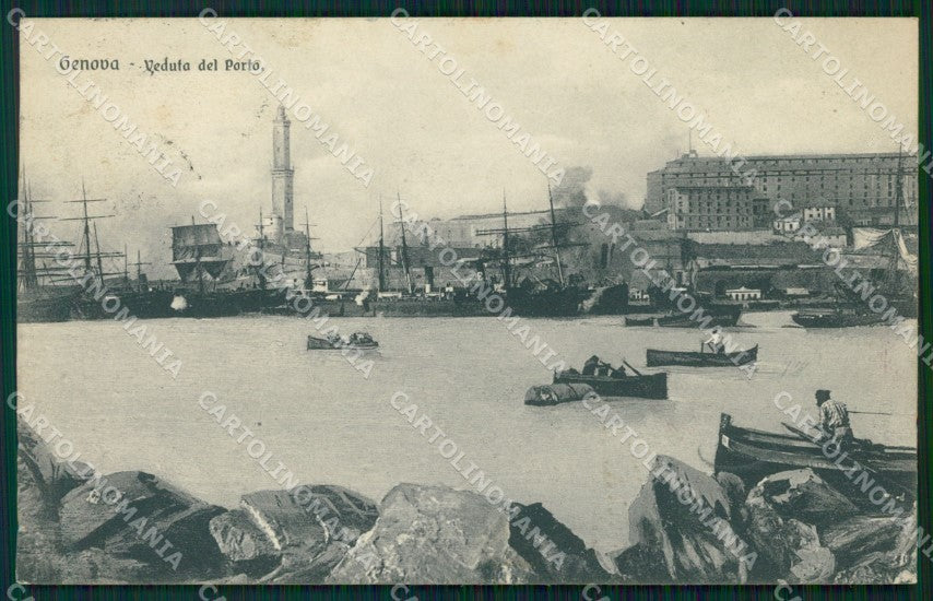 Genova Città Porto cartolina WX3579 – fronte