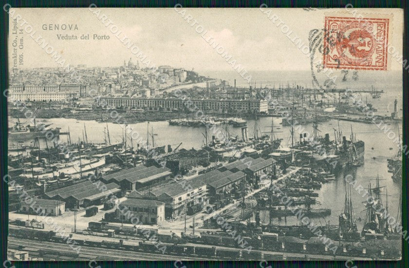 Genova Città Porto cartolina WX3580 – fronte
