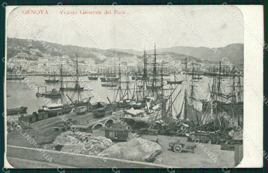 Genova Città Porto Velieri cartolina WX3581 – fronte
