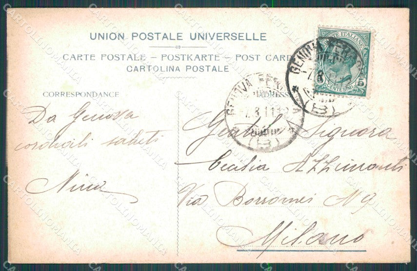 Genova Città Porto Velieri cartolina WX3581 – retro