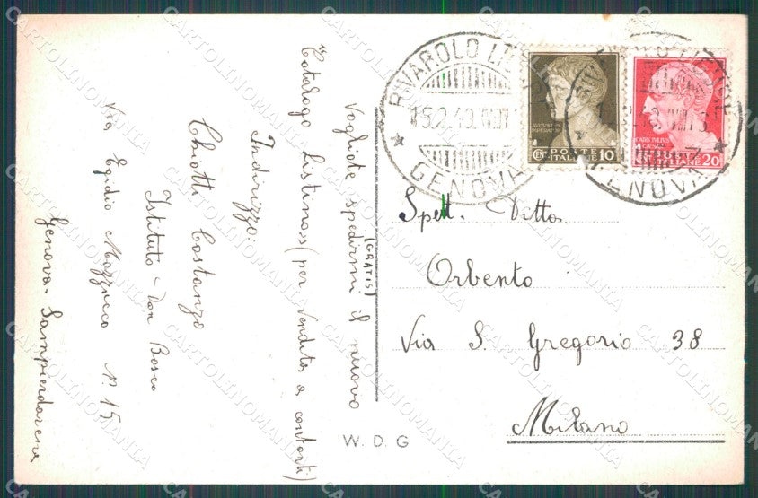 Genova Città Porto cartolina WX3594 – retro