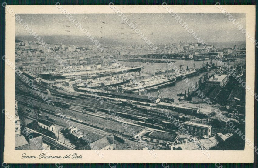Genova Città Porto PIEGHINA cartolina WX3595 – fronte