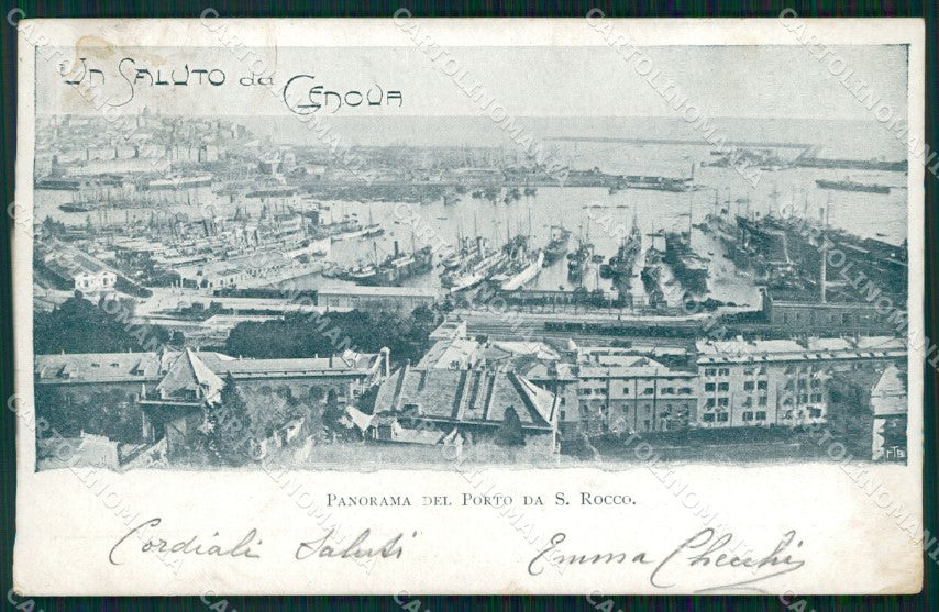 Genova Città Porto San Rocco cartolina WX3597 – fronte