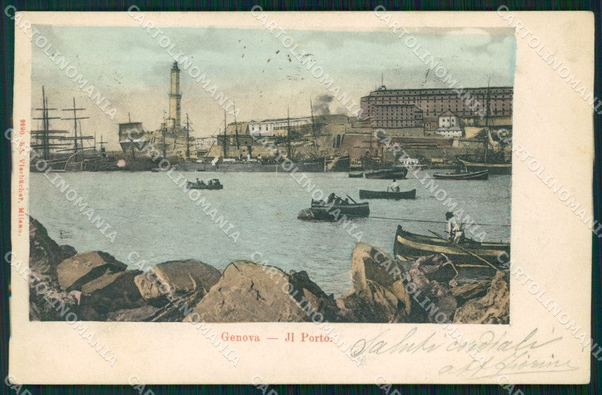 Genova Città Porto cartolina WX3604 – fronte
