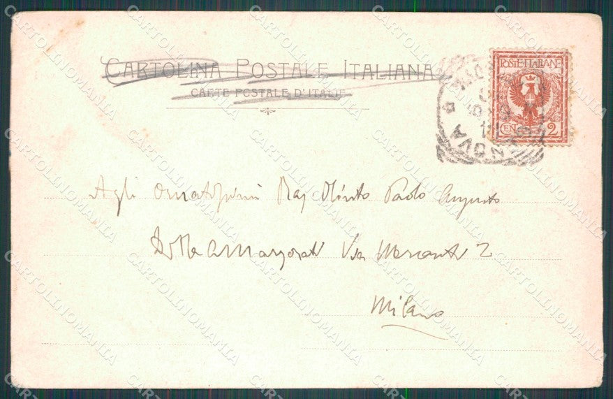 Genova Città Albergo dei Poveri PIEGHE cartolina WX3612 – retro