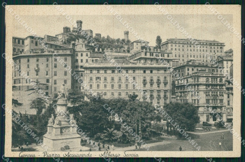 Genova Città Piazza Acquaverde cartolina WX3614 – fronte