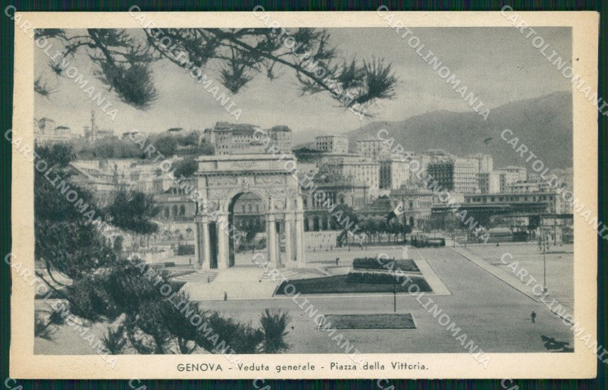 Genova Città Piazza della Vittoria cartolina WX3624 – fronte