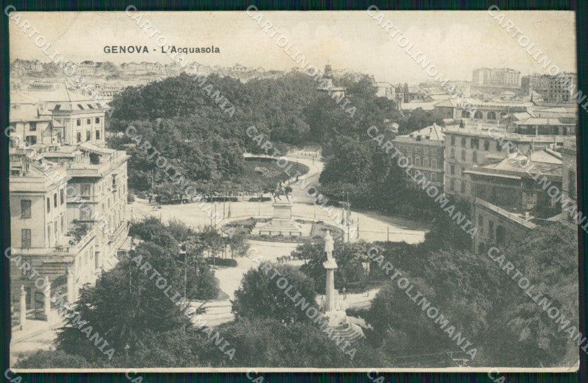 Genova Città Acquasola PIEGHINA cartolina WX3637 – fronte