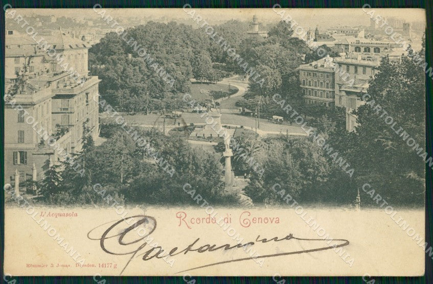 Genova Città Acquasola cartolina WX3638 – fronte