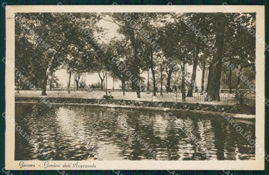 Genova Città Acquasola Giardini cartolina WX3641 – fronte