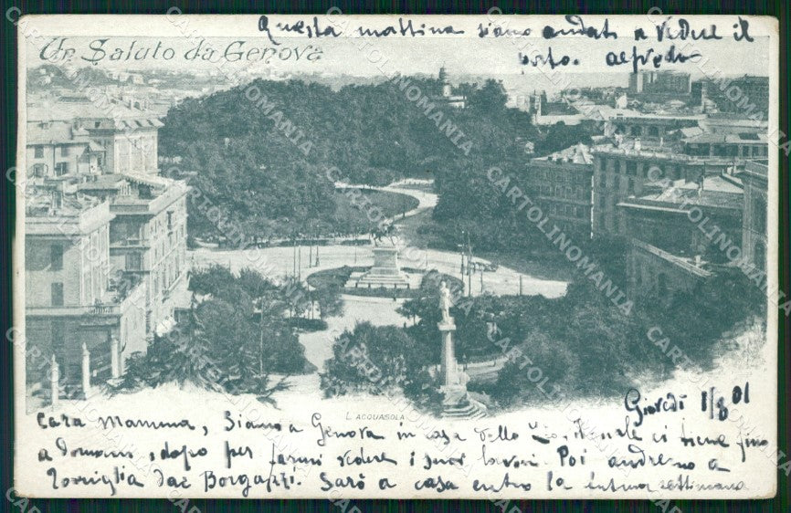 Genova Città Acquasola cartolina WX3642 – fronte