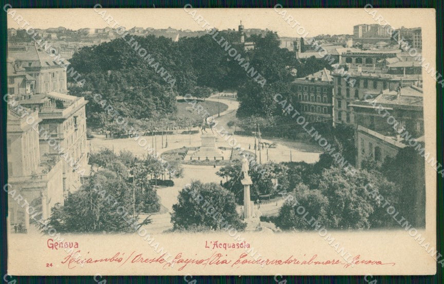 Genova Città Acquasola cartolina WX3643 – fronte
