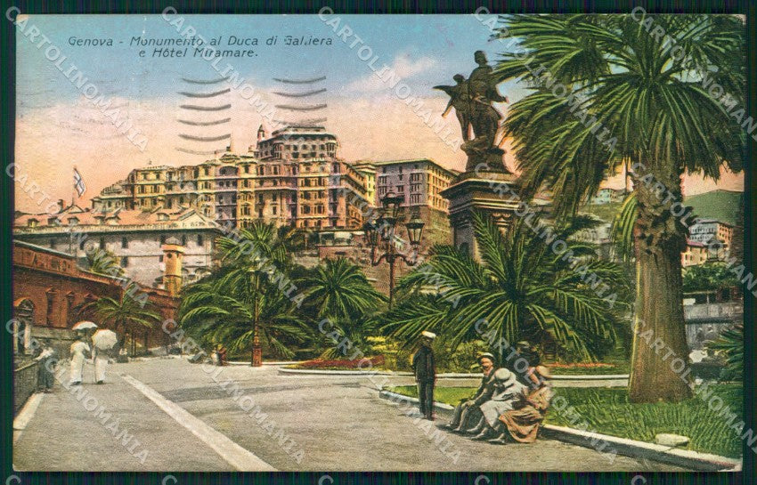 Genova Città Hotel Miramare cartolina WX3663 – fronte